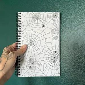 Spider Web handmade 5.5”x8.5” notebook