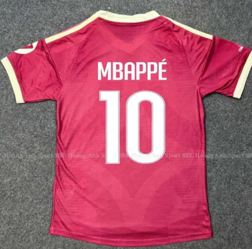 Mbappe #10  Men's 2026 Classic Pink Soccer Jersey, Custom Player Name Number, Athletic Match Shirt for Game Day