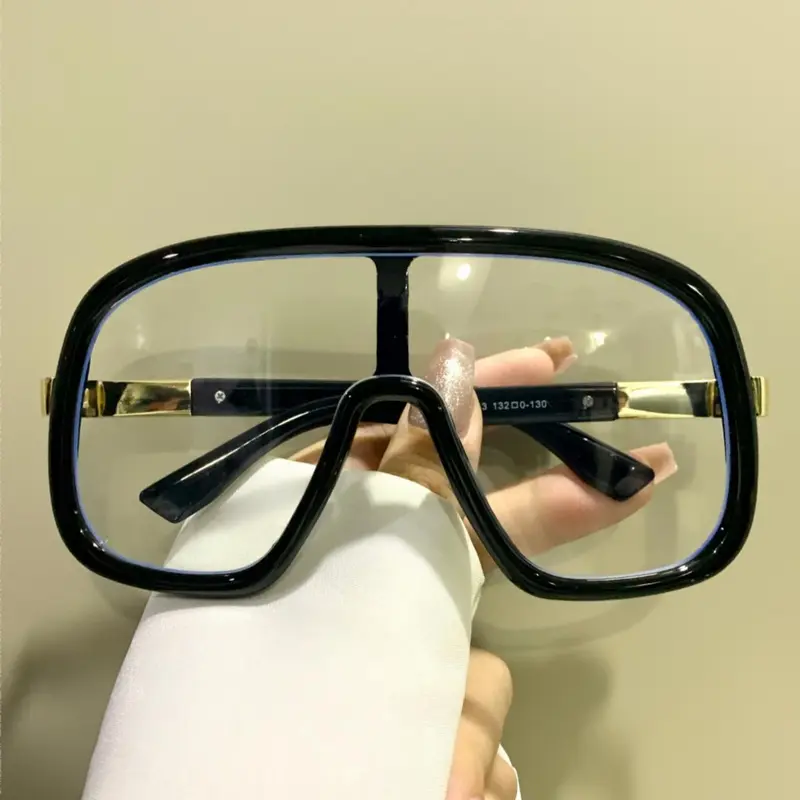 Unisex Fashionable Large Frame Eyeglasses, Trendy Casual Eyeglasses for Everyday Use, Fashion Accessories for Outdoor Activities, Fashionable Frames Glasses, Stylish Glasses, Stylish Trendy Eyewear