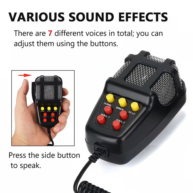 12V 135db Boat Motorcycle Car Horn Seven-tone Loudspeaker Car-mounted Speaker,Cigarette lighter connection Horn Loudspeaker Alarm Horn, Car Electric Vehicle Alarm Horn Patrol Motorcycle Electric Bike.