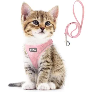 Fida Cat Harness and Leash Set, Escape Proof Cat Vest Harness with Soft Mesh, Adjustable & Breathable Reflective Step-In Design for Daily Walking Training Travel#Summervibes #petlovers