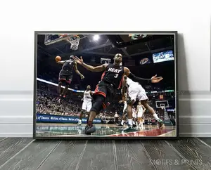 Lebron James and Dwyane Wade | Heat vs Milwaukee Bucks 2010 | iconic LeBron-Wade photo| Poster | Premium Quality Print