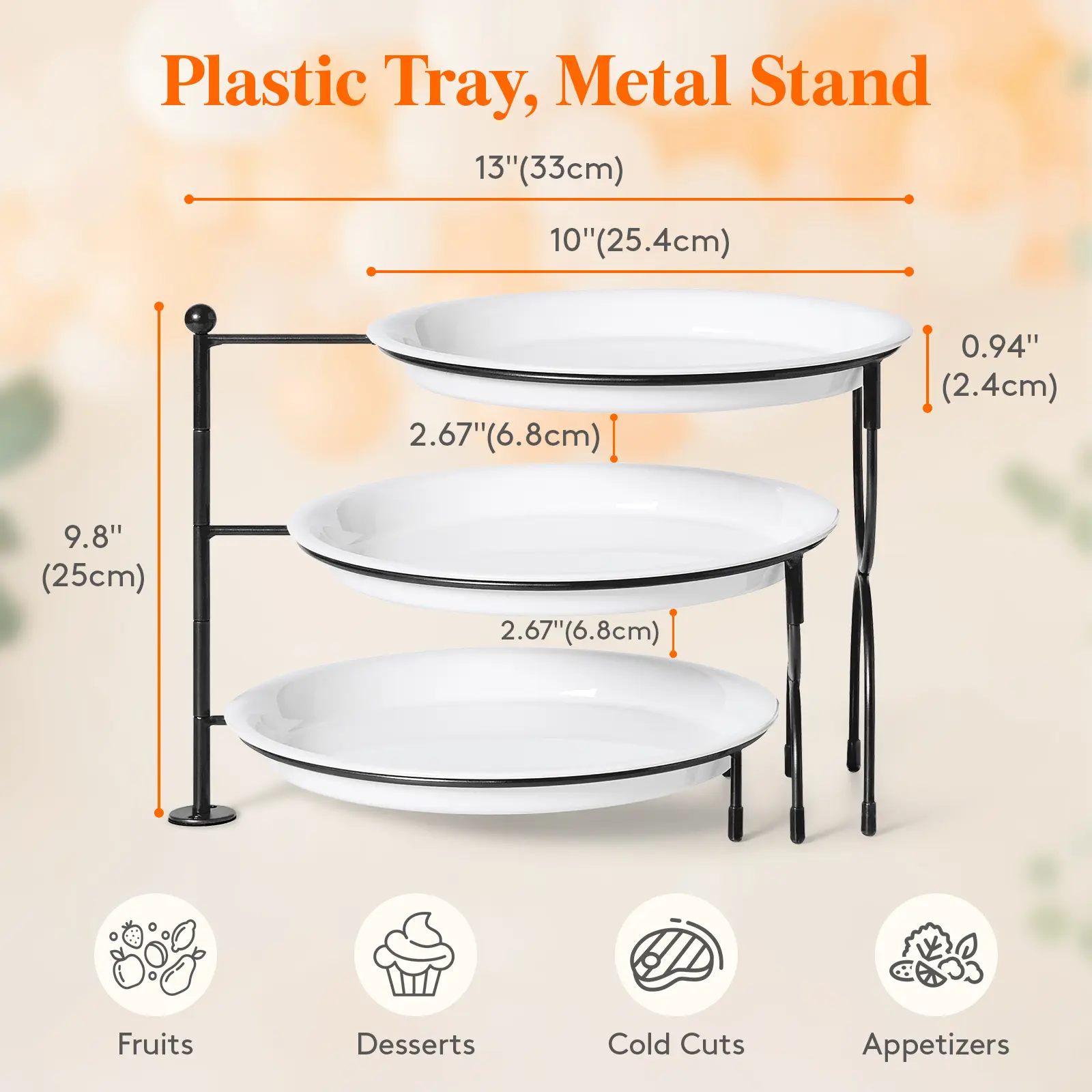 Rotatable 10" Round, Black