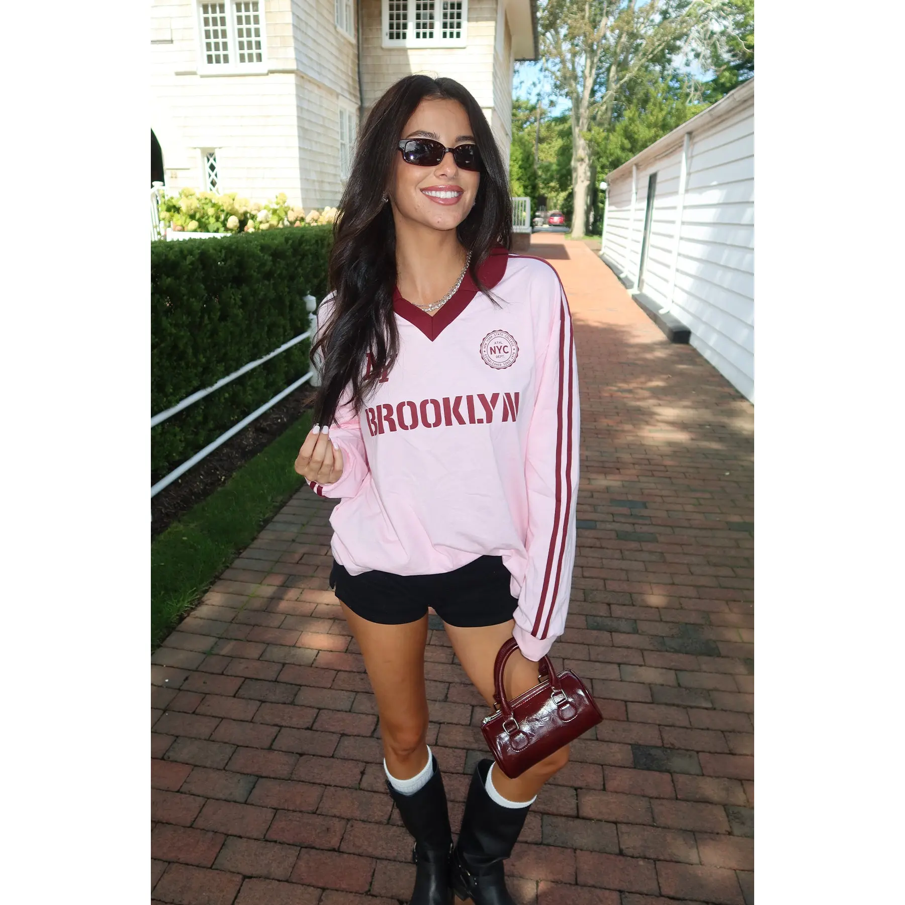 Brooklyn Contrast Oversized Rugby Shirt