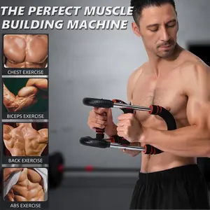 Twister Arm Trainer - Adjustable Resistance Bar (40-110 lbs) - Portable Chest & Forearm Exerciser - Detachable Design for Home Gym Strength Training