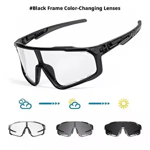Unisex Photochromic Cycling Sunglasses - Windproof, Suitable for Road Bike, Day and Night Outdoor Sports Use