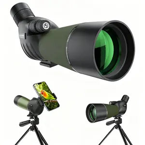 Updated 25-75x60 Spotting Scopes with Tripod, Carrying Bag and Quick Phone Holder Green Telescopes SpringStatements Camping Digiscoping telescope Bird Watching