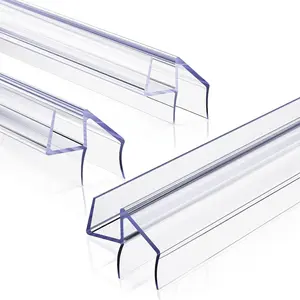 3Pack 3/8"(10mm) x 36" Shower Door Bottom Seal, Clear Shower Door Sweep Strip, Frameless Glass Shower Door Seal Strip for 3/8'' Thick Doors 36in Long