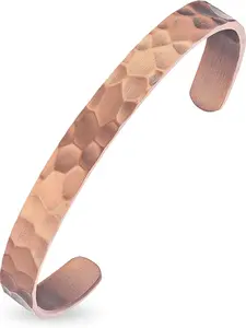 Copper Bracelet for Men Women, 100% Solid Copper Bracelets, Pure, Raw Handmade Hammered Copper Cuff Bangles Bracelet