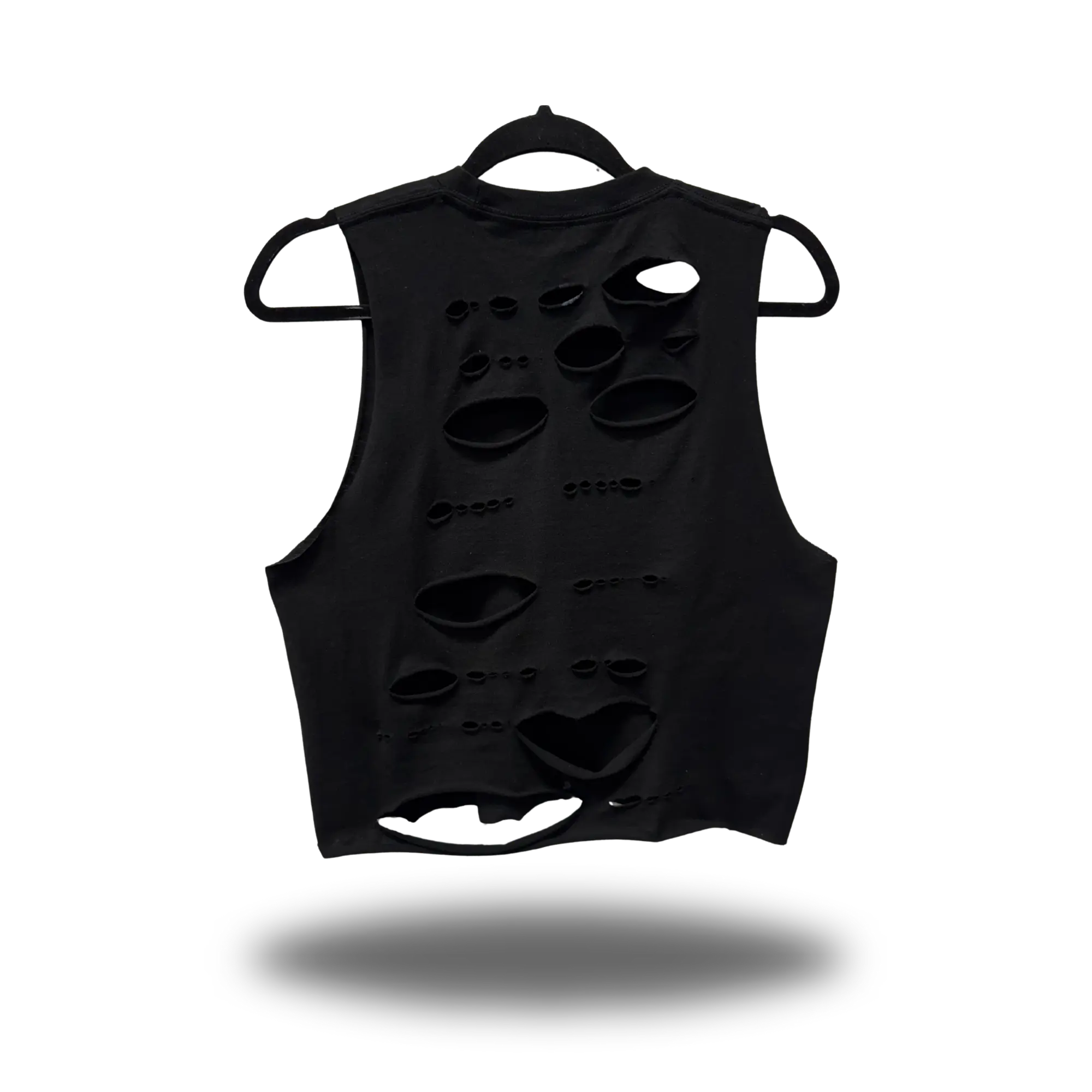 TheDriveClothing ROAD RASH Back Cut Black Crop Tank – Women’s Y2K Streetwear Graphic Crop Top, Oversized Grunge Biker Fashion Tank, Casual Gym Outfit, Edgy Festival Cotton Apparel