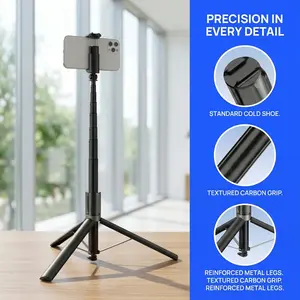 Phone Tripod Stand & Selfie Stick All in One, 1.6m Extendable Auto Open Tripod with Wireless Remote, Lightweight Portable for Travel, Vlogging, Filming, Live Streaming, Compatible with iPhone Android#Easter Gift#mother's day gifts