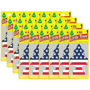 LITTLE TREES Air Fresheners Car Air Freshener. Hanging Tree Provides Long Lasting Scent for Auto or Home. America, 24 Air Fresheners