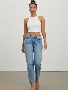 Jaime Judy Blue Rigid Magic Mid Rise Straight leg Jean