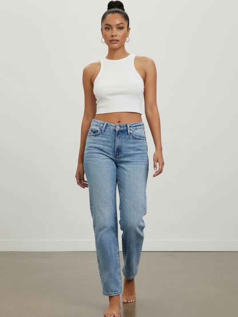 Jaime Judy Blue Rigid Magic Mid Rise Straight leg Jean Jaime Judy Blue Rigid Magic Mid Rise Straight leg Jean
