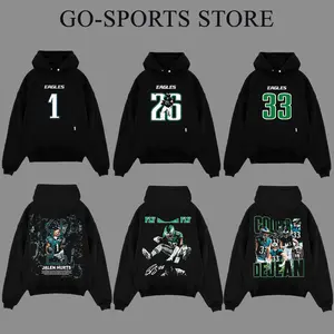 [Go-Sports] All Philly Eagles Players For Eagles Nation Premium Cotton Hoodie (Made In US), Go Birds Philly Football Outfit, Saquon Barkley Jalen Hurts Cooper DeJean Fan Game Day Outfits, Gift For Football Fans, Football Graphic Hoodie