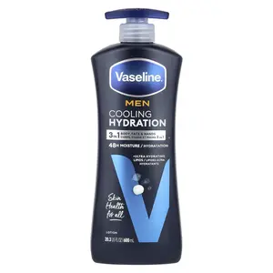 Vaseline Men, Cooling Hydration, 3 in 1 Body, Face & Hands Lotion, 20.3 fl oz (600 ml)