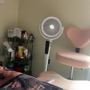 Bedroom Pedestal Fan, Quiet 20dB DC Air Circulator, 15 Speeds 5 Modes, 120° Oscillation, 12H Timer, 1050CFM Airflow, 37-45" Adjustable Height, LED Light, Standing Fan with Remote, Black