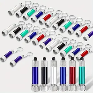 30 Pack Mini Keychain Flashlights Bulk With Pocket Handheld Flashlight For Camping Hiking Outdoor Activity (Multi Color)