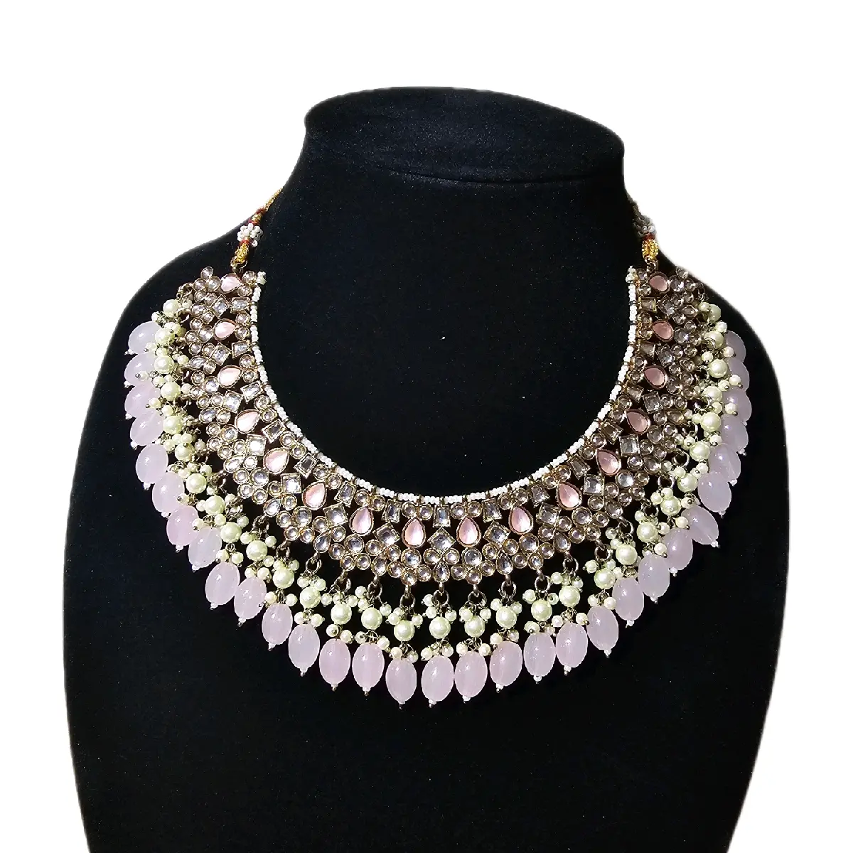 Desi Indian Pakistani Bollywood necklace, earrings ,mangtikka set