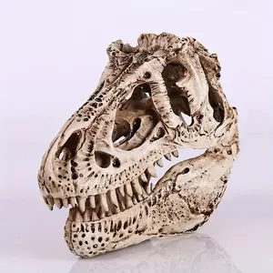 Resin Tyrannosaurus Rex Skull Fossil Replica, Unique Home Decor for Dinosaur Lovers, Ideal Gift for Christmas Halloween & Thanksgiving