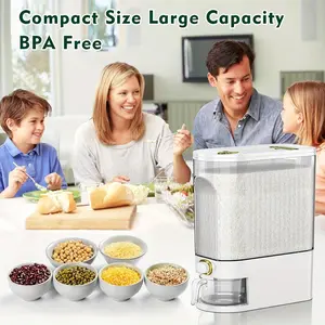 11/22 lbs large-capacity rice bucket, equipped with a measuring cup and time scale. It is perfect for kitchen organization and storing grains and dry food, providing an ideal storage container for your rice, cereals and dry provisions.