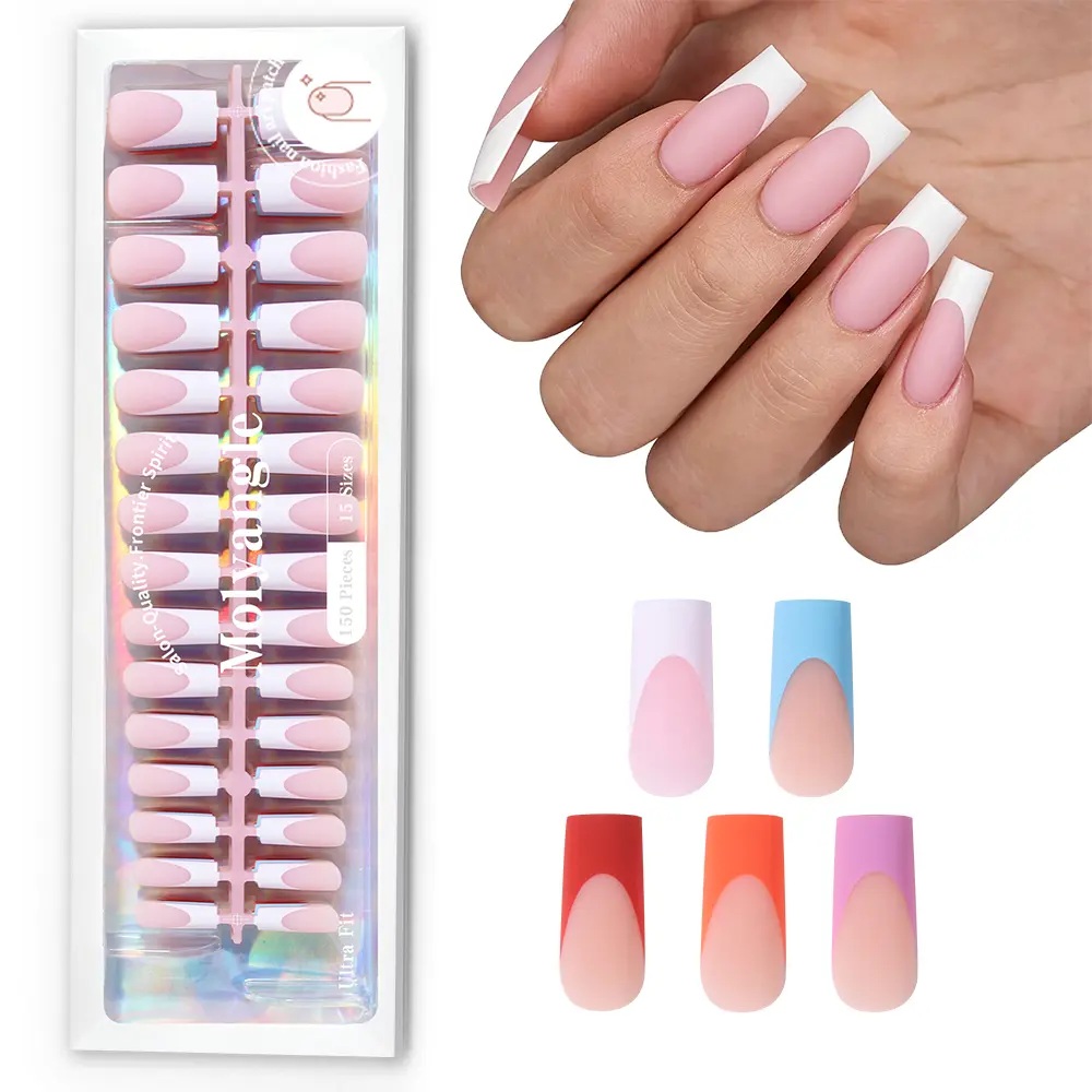 Molyangle 5 in 1 Box, Reusable Long-Lasting Classic for Wedding, Office & Travel, Manicure for Summer Use cool gift bridal shower duck Short Square Red Glitter pen point graffiti synthetic glossy oval s leopa whit sizes- type fabr jelly nai gel dama