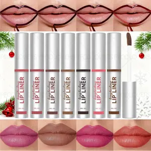 1PC Thin, Highly Pigmented, Buildable, Easy To Apply, Moisturizing, Velvet Matte Peel-off Lip Liner and Lip Gloss, Portable Travel Makeup, Christmas Gift