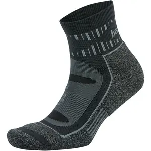 Balega Blister Resist Quarter Length Running Socks - Gray/Black
