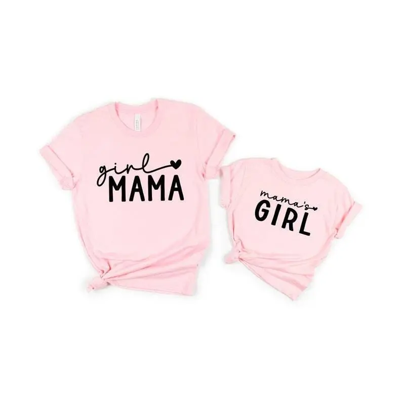 Girl Mama and Mama's Girl Matching Shirts - Mommy and Me Family Shirts - Gift for Mom or Mothers Day Gift - Variety Colors Tee or Sweatshirt
