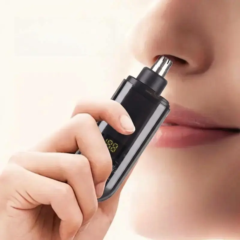 Professional Painless Portable Electric Ear and Nose Hair Trimmer Clipper,Eyebrow & Facial Hair Trimmer for Men Women , LED Display ,Waterproof Dual-Edged Blades,Safe Nasal Cavity,Easy Clean Lightweight,TikTokShopBackToSchool