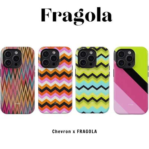 Fragola iPhone Case | ELIZABETH / HAMPTONS / ST BARTHS / JET LAG | Chevron Aesthetic Cover for iPhone 17/16/15/14/13/12/11 All Series | MagSafe Compatible & Wireless Charging Ready | Durable & Stylish | Gift for Teen Girls, Her And Lover