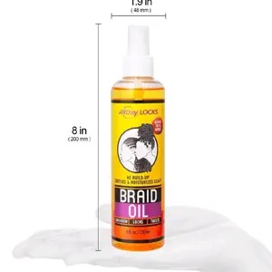 Allday Locks Braid Oil | Soothes, Moisturizes Dry & Itchy Scalp | Nourishing, Soothing, Protecting Oil | 8 Oz Hairobics Unlimited LLC