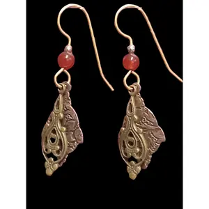 Carnelian and Copper Earrings