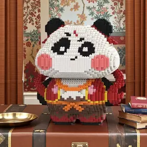 5100pcs Panda Lucky Bear 3D Puzzle Building Blocks Creative Decoration, Birthday Halloween Valentine Christmas New Year Gift for Friends