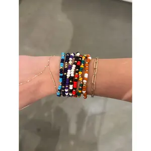 Support Your Local School Gold Beaded Bracelet