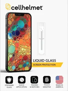 cellhelmet Liquid Glass Screen Protector | Scratch & Shatter Resistant Nano Protection | Universal for iPhone, Galaxy, Smart Watches | Improved Glass Strength | 3rd Party Tested | Seen on Shark Tank