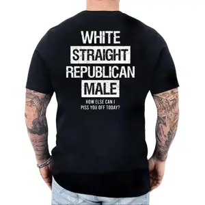 White Straight Republican Male T Shirt, Funny Political Statement Hoodie, Bold Humor Shirt, Meme Graphic Top, Sarcastic Gift For Friends Sweatshirt, Unisex Sweater Pullover Tee