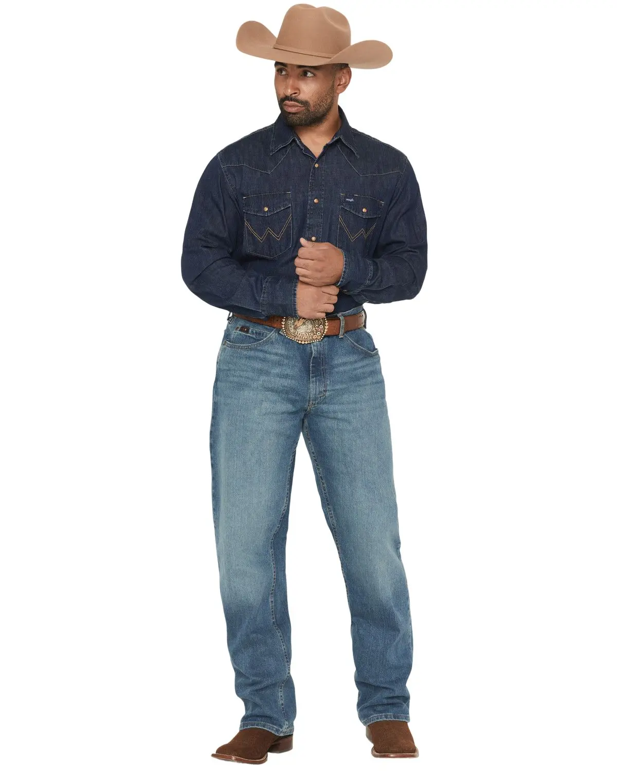 Wrangler Men's X Cody Johnson 20X Medium Wash Relaxed Bootcut Stretch Denim - 112369005