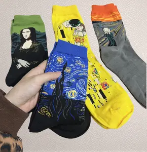 4 Pairs Fun Socks， Colorful Crazy Cool Funny Socks， Pattern Funky Novelty Socks