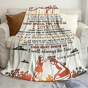 Adult blankets Meaning quotes to my daughter thing in life Fashionable Quilts Soft and cozy flannel blanket for home and travel bedding birthday gift