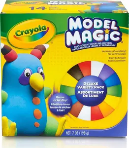 Model Magic Deluxe Variety Pack (14ct), Stocking Stuffers, Kids Air Dry Clay, 7oz, Bulk Modeling Clay Alternative, Christmas Gifts for Grandkids, Ages 4+