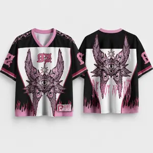 Be Not Afraid Christian Mesh Jersey - Pink Wings Seraphim Faith Sports Top