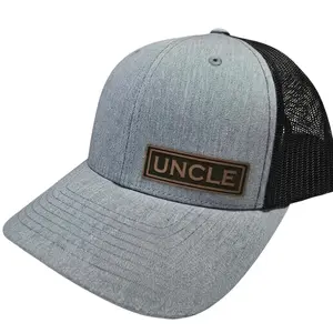 Uncle Hat – Leather Patch Trucker Hat, Funny Snapback Cap, Bold Uncle Pride Hat, Family Humor Meme Hat, Viral Tiktok Gift For Uncle, Everyday Casual Cap