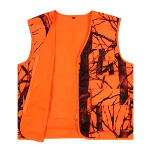 Blaze Orange Hunting Vest with Pocket, Lightweight Deer Hunting Camo Vest