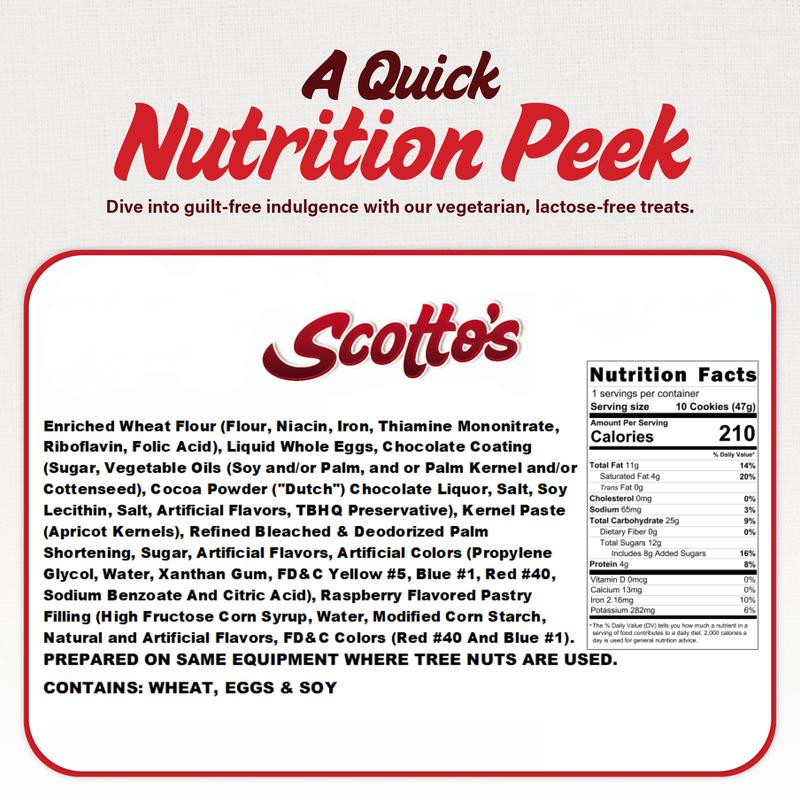 Scotto's Cookies Bakery Fresh Favorites - Italian Rainbow Cake Bites – Individually Wrapped Gourmet Rainbow Cookies Pack of 10 - Birthday Treats, Thank You, Care Package, July 4th Gift Baskets Food