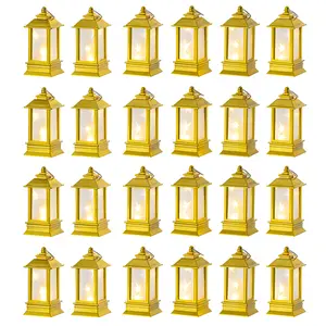 Set of 24 Lanterns Decorative Indoor: Starlight Mini LED Lantern for Centerpiece Table Decorations Halloween Christmas Wedding Party Camping Decor