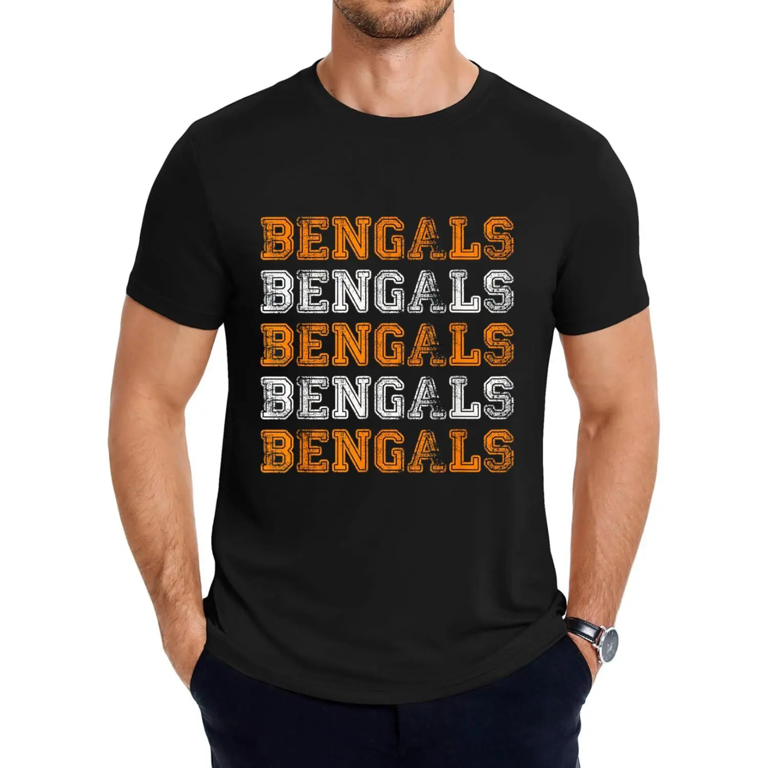 Vintage Retro Novelty Bengals T Shirt Vintage Retro Novelty Bengals T Shirt