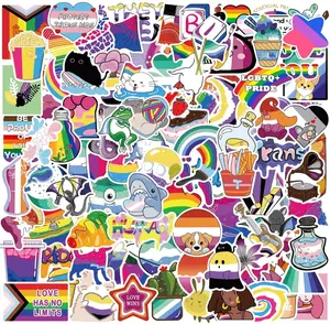 200 PCS Mixed All Kind of LGBTQ+ Stickers Bulk for Trans Bi Lesbian LGBTQ Gay Pride Stuff Accessories Celebration Parades Home Decor Party Supplies Festivals