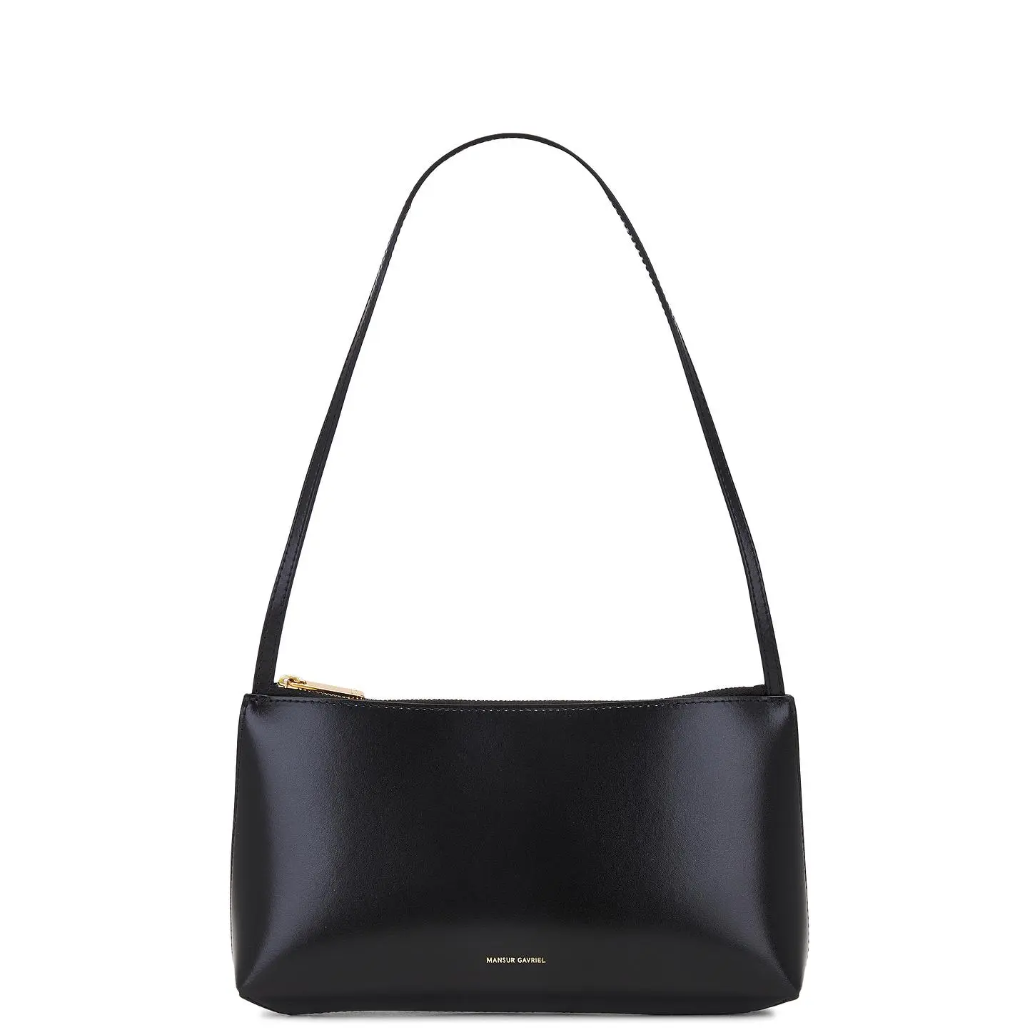Mansur Gavriel Gaia Shoulder Bag in Black & Flamma