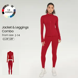 GLOWMODE 2PCS Slim-It BBL Jacket and 24" & 28” Crossover Yoga Leggings Daily Set TikTokShopBlackFriday GLOWMODE 2PCS Slim-It BBL Jacket and 24" & 28” Crossover Yoga Leggings Daily Set TikTokShopBlackFriday
